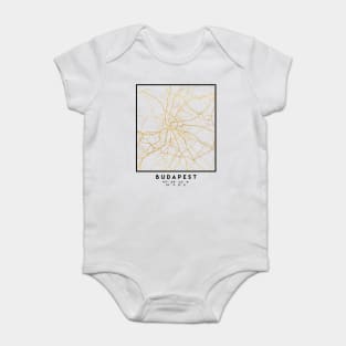 BUDAPEST HUNGARY CITY STREET MAP ART Baby Bodysuit